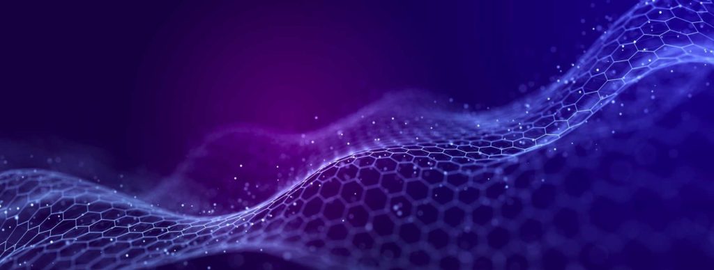 Abstrakte Wellen mit Hexagonen